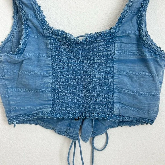 Japna Lace Up Corset Style Tank Top - Medium - Picture 5 of 5